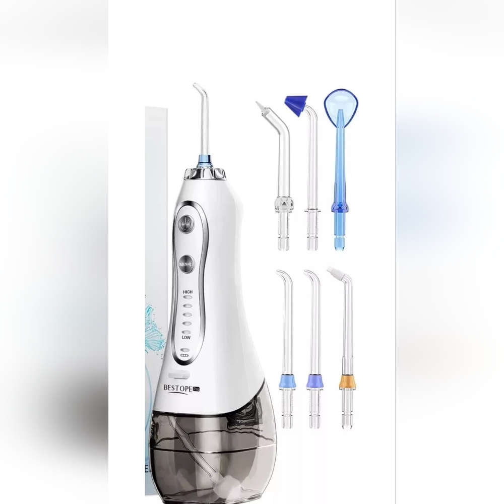 BESTOPE Water Oral Flosser Cordless 300ML Water Flossers NEW